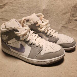 Jordan 1 MidWolf Grey Aluminum Sz 9W, 7M - BQ6472-105